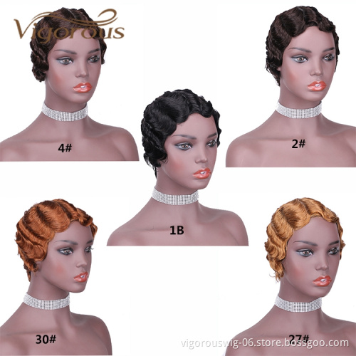 Cheapest Wholesale Non Lace Original Afro Black Indian Bob Glueless Short Women Straight Short 100% Real Human Hair Wigs